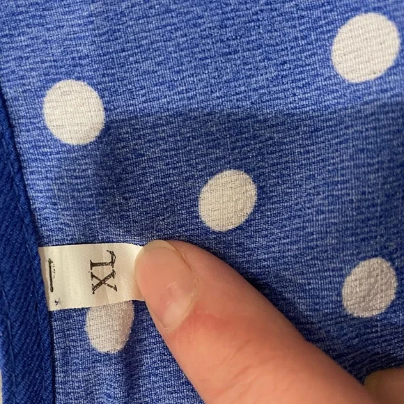 Blue Polka Dot Maxi Dress - Picture 9 of 10